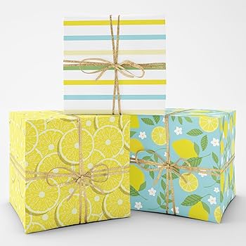 Amazon | JarThenaAMCS トロピカルレモンラッピングペーパー